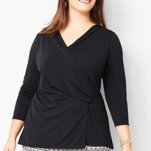 Talbot's Faux Wrap Jersey Knit top, 2X